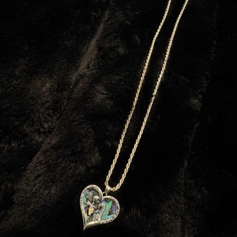 Nightmare before Christmas Necklace with Sterling Silver Chain and Pendant